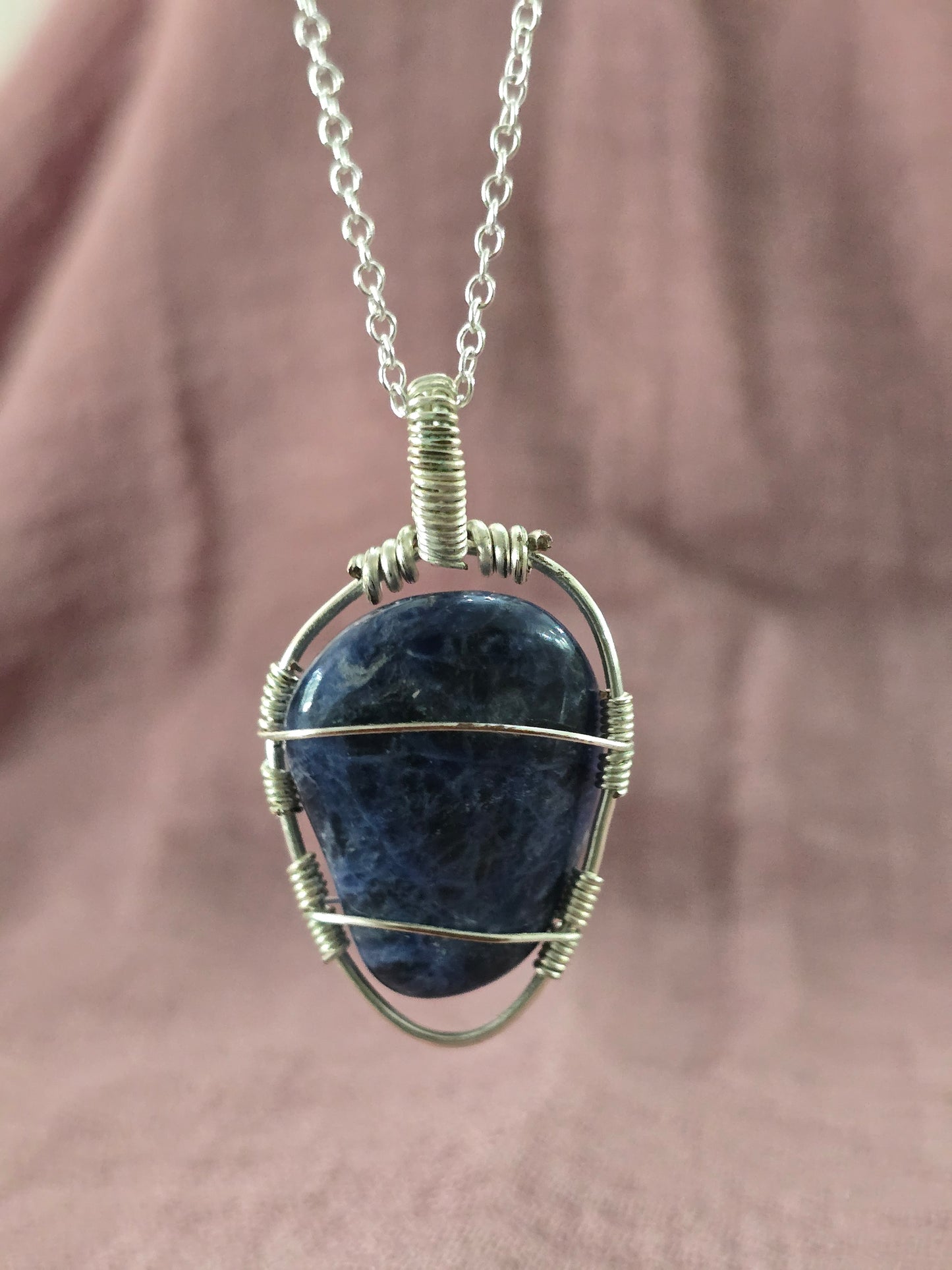 Sodalite Silver Wrap