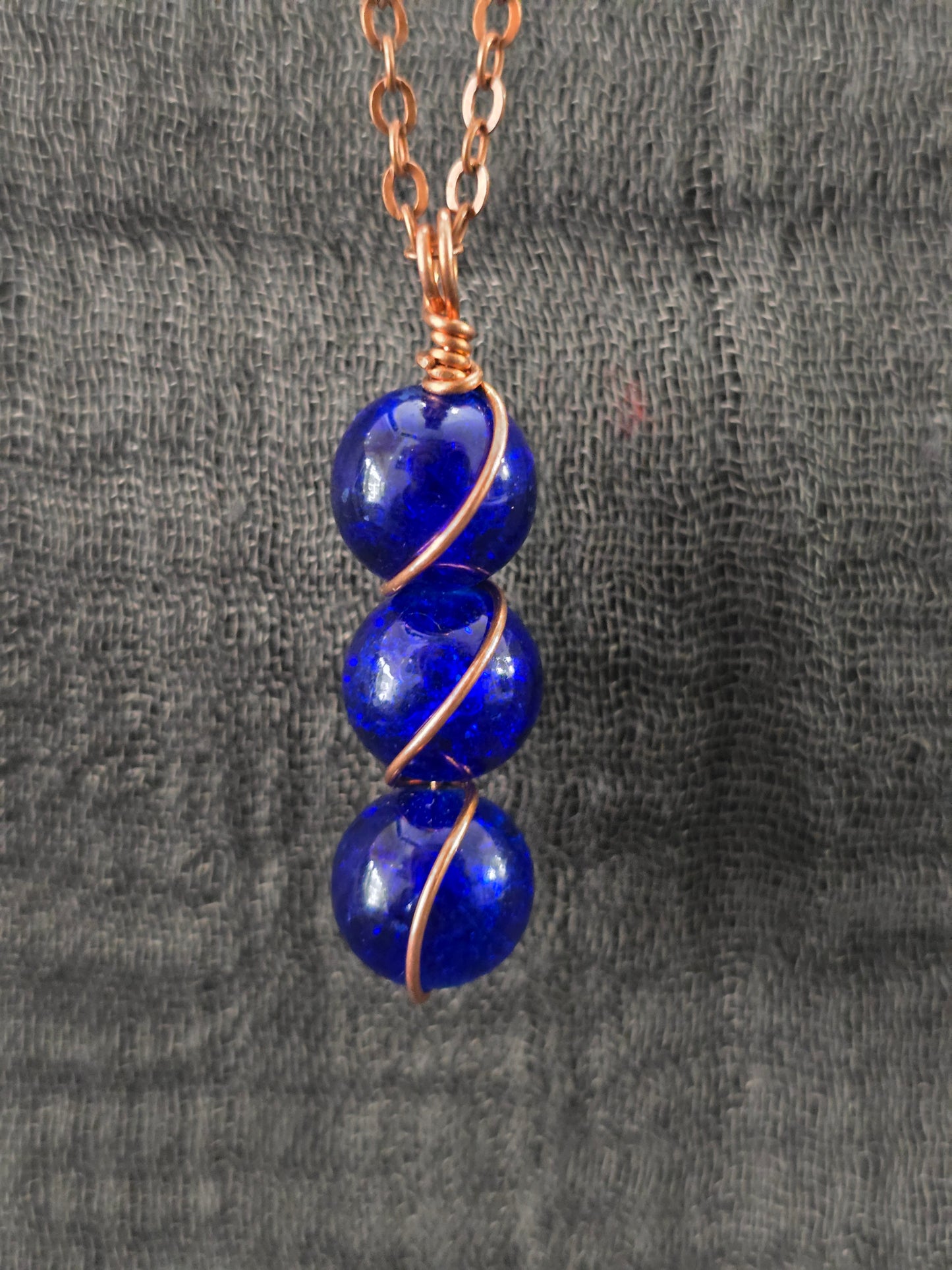 3-B Wrap Blue Beads