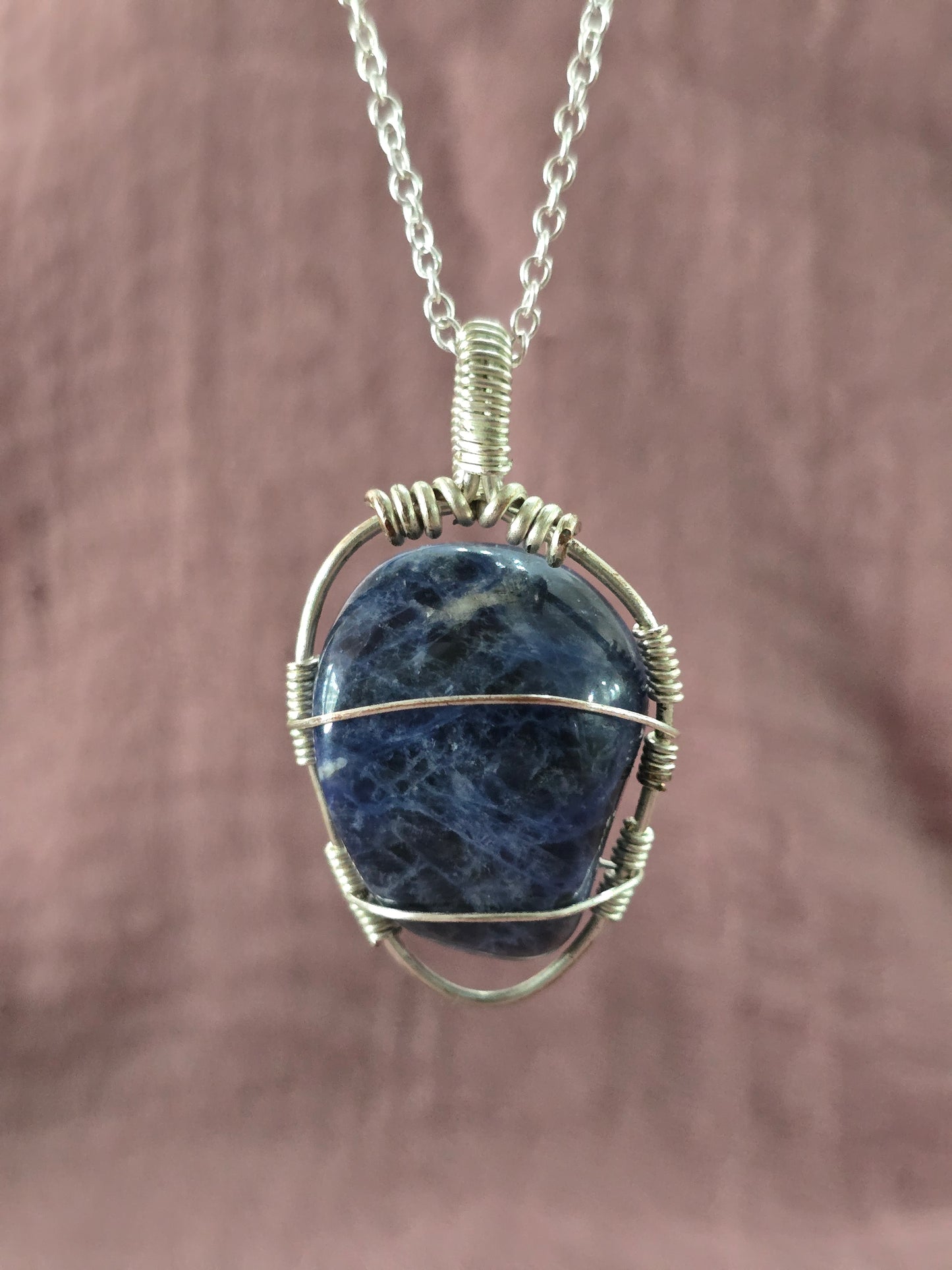 Sodalite Silver Wrap