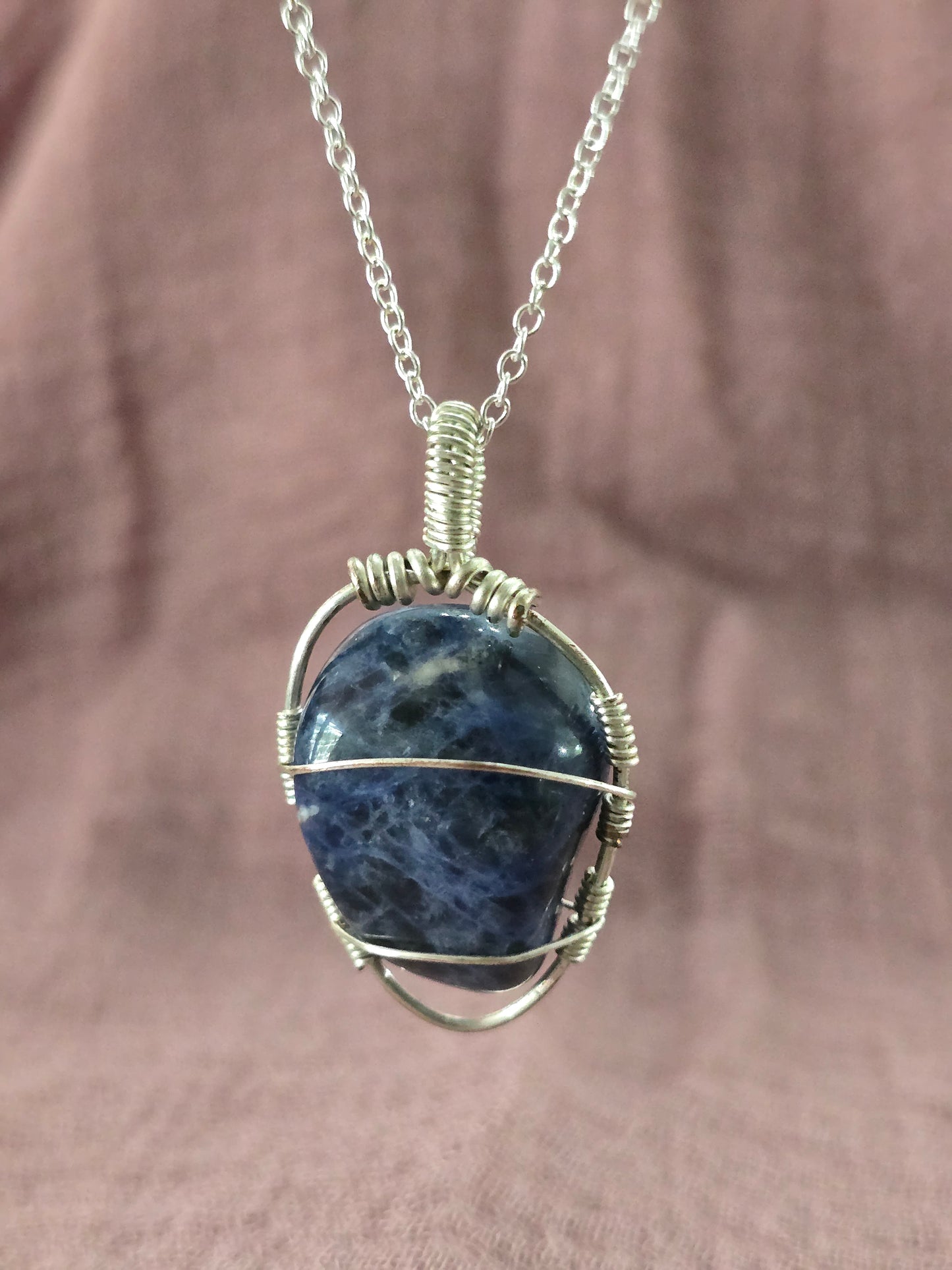 Sodalite Silver Wrap