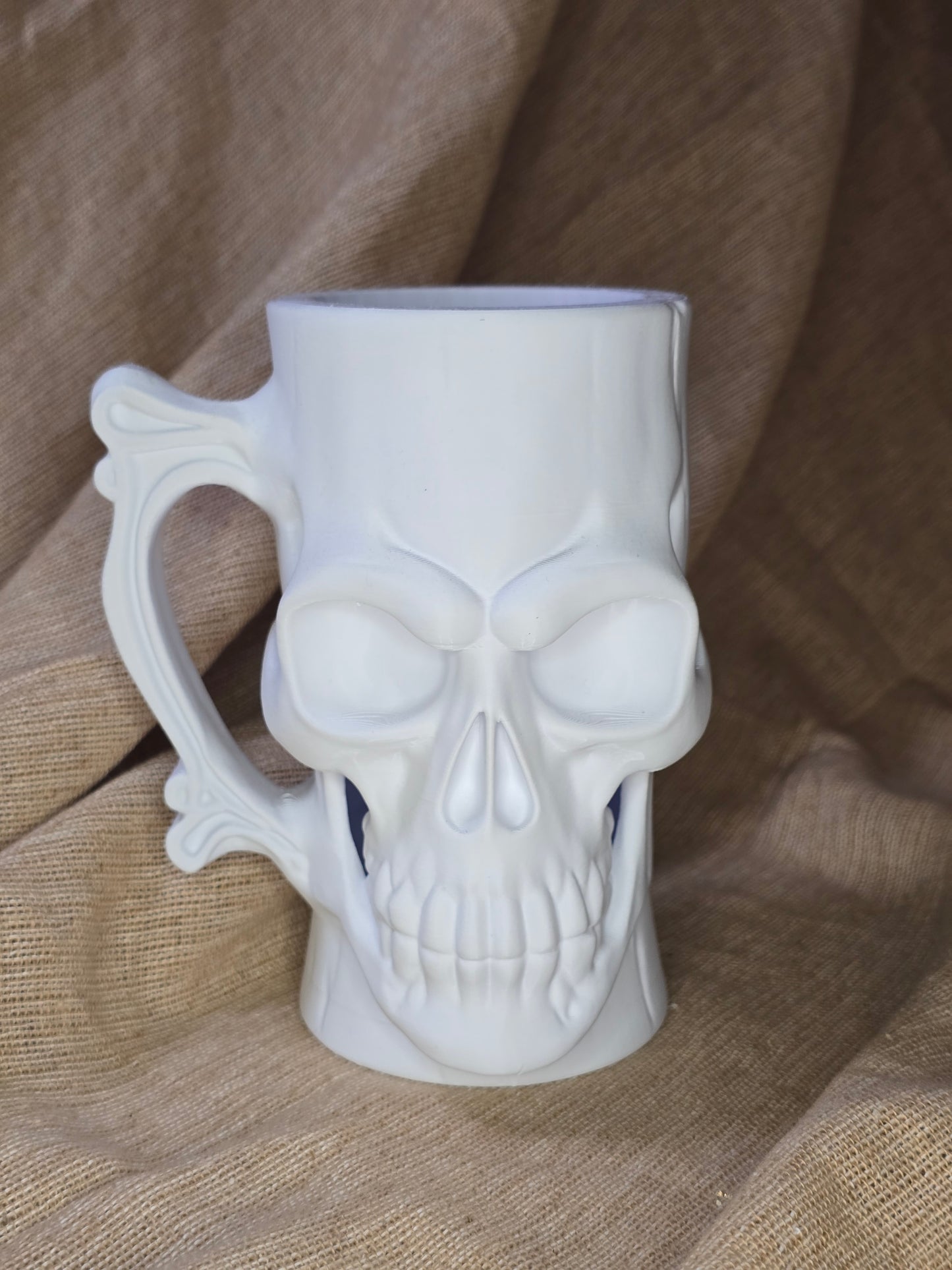 Skull can holder - White