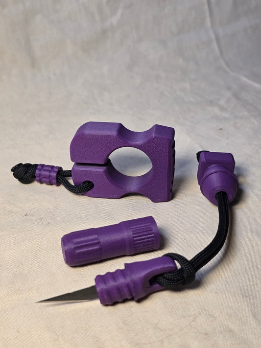 Mini letter opener and keychain-purple