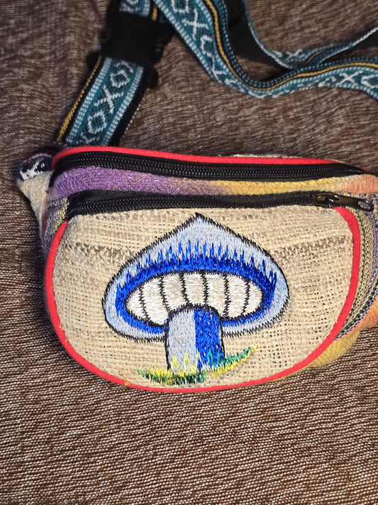 Fanny pack - Blue Mushroom5