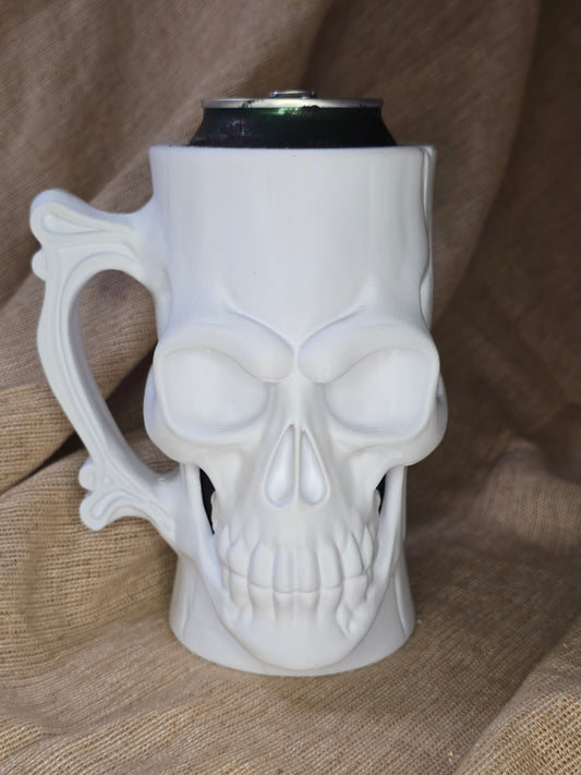 Skull can holder - White